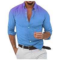 Shirts for Men Big and Tall Hawaii Tie Dye Shirt Designer Spring Summer Men's Casual 3D Printing Blouse Long Sleeve Shirts