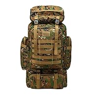 High Capacity Camping Backpack, Outdoor Camouflage Hiking Backpack, Waterproof Backpack for Men'S Travel Camping Trekking Climbing, 75 Litres. Camping backpack