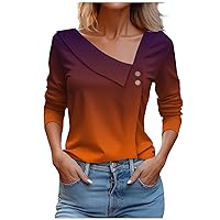 Plus Size Womens Shirts Funny Shirt Button Down Shirts for Women Womens Shirts Y2K Tops Going Out Tops Fall Clothes for Women T Shirts Long Sleeve Shirts L