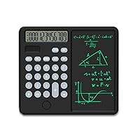 Multifunctional 6inch LCD Handwriting Pad Portable Students Handwriting Drawing Board with Calculator for Office Notes Electronic Memo Pad Calculator 12-Digits with LCD Calculators Multi-Functional