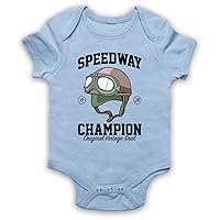 Unisex-Babys' Speedway Champion Original Vintage Soul Baby Grow