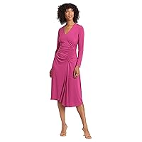 Maggy London Women's V-Neck Matte Jersey Fit and Flare Dress