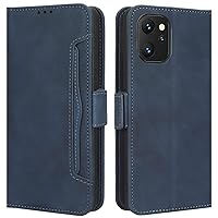 Umidigi F3 5G Case, Magnetic Full Body Protection Shockproof Flip Leather Wallet Case Cover with Card Holder for Umidigi F3 5G 4G / F3 SE / F3S Phone Case (Blue)