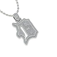 Hip Hop Pendant Moissanite Initial Pendant Necklace with 18-inch chain Initial A To Z Alphabet Charm Pendant For Girls Women Men Unisex Couple Love Alphabet Pendant