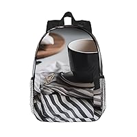 Empty Coffee Cup Print Backpack for Women Men Lightweight Laptop Backpacks Travel Laptop Bag Casual Daypack