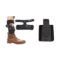 ComfortTac Ultimate Ankle Holster with Calf Strap for Concealed Carry and Spare Magazine Pouch - Knife Pouch - Accessory Pouch