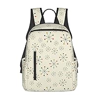 Absctract Geometric Pattern Space Print Large-Capacity Backpack, Simple And Lightweight Casual Backpack, Travel Backpacks