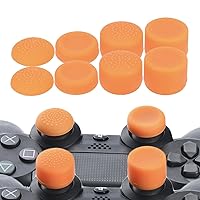 YoRHa Professional Thumb Grips Thumbstick Joystick Cap Cover (Orange) Extra High 8 Units Pack for PS4 Dualshock 4, Switch PRO, PS3, Xbox 360, Wii U Tablet, PS2 Controller
