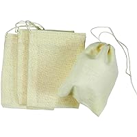 100% Cotton Drawstring Bag, Pouches for Enclosing Bulk Spices, Tea, Potpourri, and Jewelry, 100% Cotton Mini Bags, 3