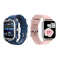 Military Smart Watches for Men (Answer/Dial Call) 1.96 AMOLED Tactical Rugged Watch 1.69 Pink Smart wacth for Women