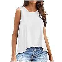 Tank Tops for Women Loose Fit Basic y2k Clothes Summer Sleeveless Open Back Shirts Flowy Tunic Blouse 2024 Fashion
