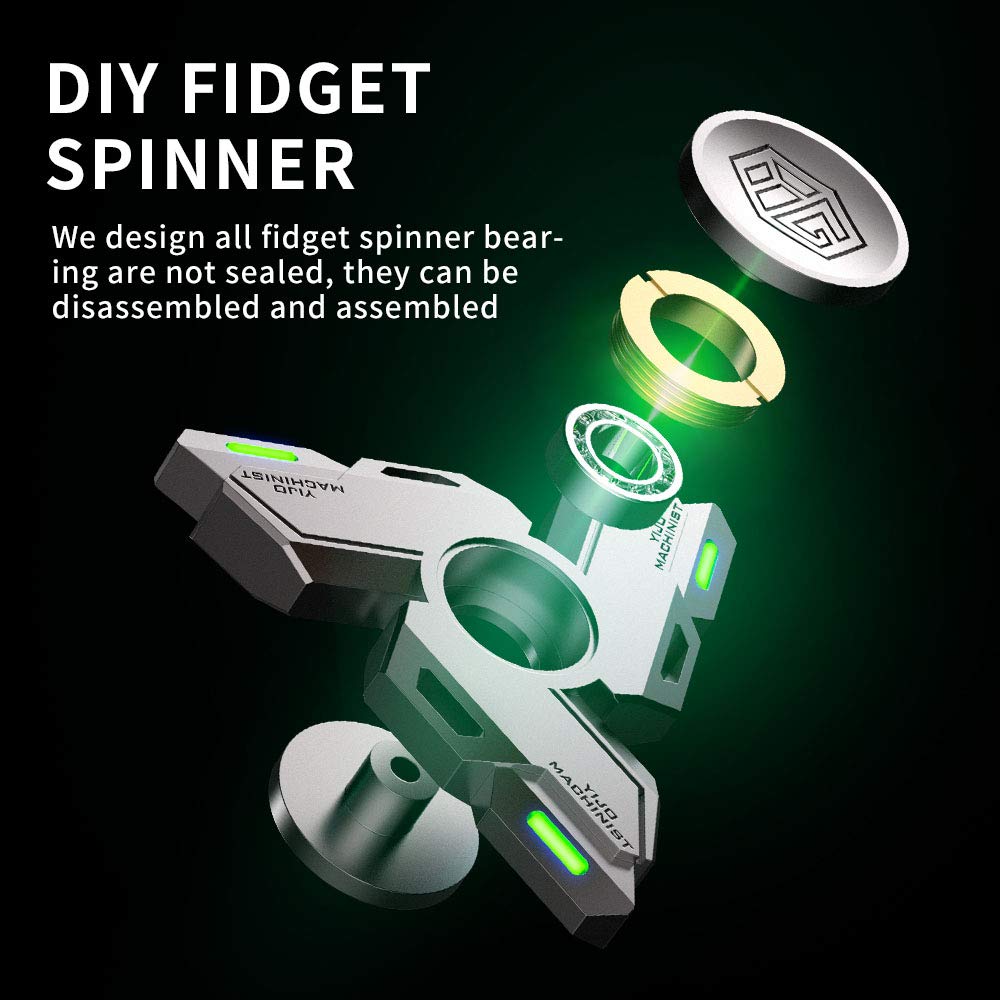 2 x Fidget Hand Spinners Fumble Finger Toy for Stress Relief Anxiety ADHD Autism 