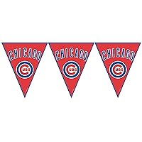 Chicago Cubs MLB Red & Blue Plastic Pennant Banner - 12' (Pack Of 1) - Perfect For Game Day & Baseball Fans