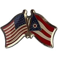 Wholesale Pack of 3 USA American State Ohio Flag Bike Hat Cap lapel Pin