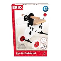 Brio 30281 Dachshund Sausage Dog Ride Toddler Toy for Kids 12 Months and Up