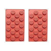 2pc/set 18/20 Cavity Silicone Mold Maker Cake Cookie Chocolate Baking Hot Cocoa Silicone Mold