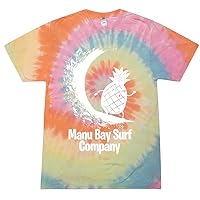 Surfing Pineapple Cotton Candy Tie Dye Men's T-Shirt