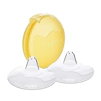 Medela Contact Nipple Shield for Breastfeeding, 16mm Extra Small Nippleshield, For Latch Difficulties or Flat or Inverted Nipples, 2 Count with Carrying Case, Made Without BPA, 3 Piece Set, 101034109