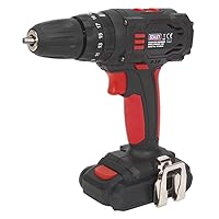 Sealey CP18VLD 2-Speed Cordless Lithium-Ion Hammer Drill/Driver, 18V, 1.5Ah, 10mm, Black