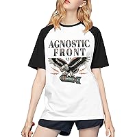 Agnostic Front Baseball T Shirt Female Fashion Tee Summer Crew Neck Short Sleeves Tshirt Black
