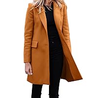 Fall Jackets for Women 2023 Wool Trench Coats for Women Winter Fall Fashion Notch Collar Pea Coats Long Jackets Coats