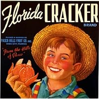Dade City, Florida Cracker Orange Citrus Fruit Crate Box Label Art Print