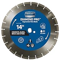 Century Drill & Tool 75486 Professional Segmented Rim Diamond Pro Saw Blade, 14