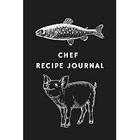 Chef Recipe Journal: 6x9 in Black