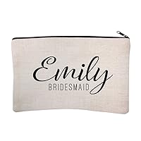 Personalized Script Bridal Party Bridesmaid Costmetic Bag