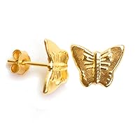 Arranview Jewellery Butterfly Stud Earring - 9ct Gold