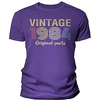 40th Birthday Shirt for Men - Vintage Original Parts 1984 Retro Birthday - 001-40th Birthday Gift