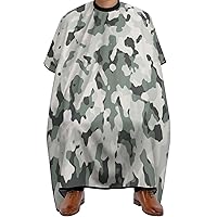 Army Camouflage Hair Cutting Cape Salon Haircut Apron Barbers Hairdressing Cape with Adjustable Snap Closure