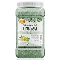 SPA REDI - Detox Foot Soak Pedicure and Bath Fine Salt, Lemon and Lime,128 Oz - Made with Dead Sea Salts, Argan Oil, Coconut Oil, and Essential Oil - Hydrates, Softens and Moisturizes