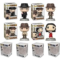 Funko Raiders of The Lost Ark + Protector: Indiana Jones Pop! Movies Vinyl Figure (Bundled with ToyBop Box Protector Collector Case) (Set of 4)