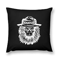 Bigfoot Sasquatch Throw Pillow Covers Short Plush Square Pillow Cover for Cushion Sofa Fall Pillow Cover 18 