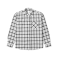 Spring Warm 280gsm Flannel Fabric Plaid Shirts Men Oversize Check