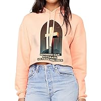Nothing Can Separate Women's Cropped Hoodie - Print Cropped Hoodie - Graphic Hooded Sweatshirt