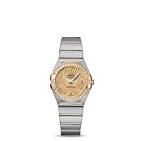 Omega Constellation Champagne Diamond Dial Steel and 18kt Yellow Gold Ladies Watch 12325272058001