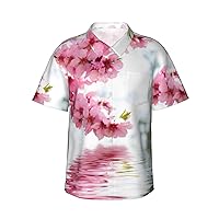 Basset Hound Men's Hawaiian Shirts, Short Sleeve Holiday T-Shirts and Casual Tops