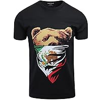 ShirtBANC California Camouflage Bandana Bear Mens T Shirt Cali Love Tee