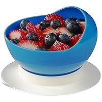 Maddak SP Ableware Scooper Bowl with Suction Cup Base, Blue