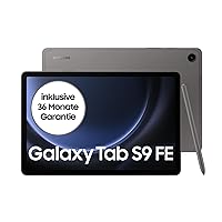 Samsung Galaxy Tab S9 FE Android Tablet, 128 GB Memory, with Pen (S Pen), Long Battery Life, Simlock-Free No Contract, WiFi, Grey, Includes 12 Month Warranty [Exclusive to Amazon]