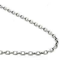 True Titanium 4MM Oval Link Necklace Chain