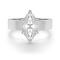 Kiara Gems 2.20 CT Marquise Infinity Accent Engagement Ring Wedding Eternity Band Vintage Solitaire Silver Jewelry Halo-Setting Anniversary Praise Ring