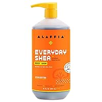 EveryDay Shea Body Wash, Naturally Moisturizing Cleanser for All Skin Types with Fair Trade Shea Butter, Neem & Coconut Oil, Unscented, 32 fl oz