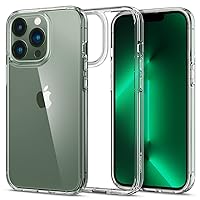 Spigen Ultra Hybrid Hard Clear Back [Air Cushion Technology] [Military Grade Shockproof] Case Compatible with iPhone 13 Pro - Crystal Clear
