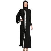 Muslim Dubai Women's Black Casual & Formal Wear Abaya Burqa Dress AY-526