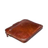 Maxwell Scott - Personalized Luxury Leather Document Case for Laptop/Files with Pullout Handles - The Tutti