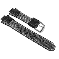 Casio 10198354 Genuine Factory Replacement Leather / Nylon (Cloth) Watch Band fits AMW-700-1A AMW-700B-1A