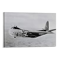 C-93 Conestoga Air Force Fighter Military Transport Aircraft, Boy Birthday Gift Art Poster Wall Art Paintings Canvas Wall Decor Home Decor Living Room Decor Aesthetic 08x12inch(20x30cm) Frame-style